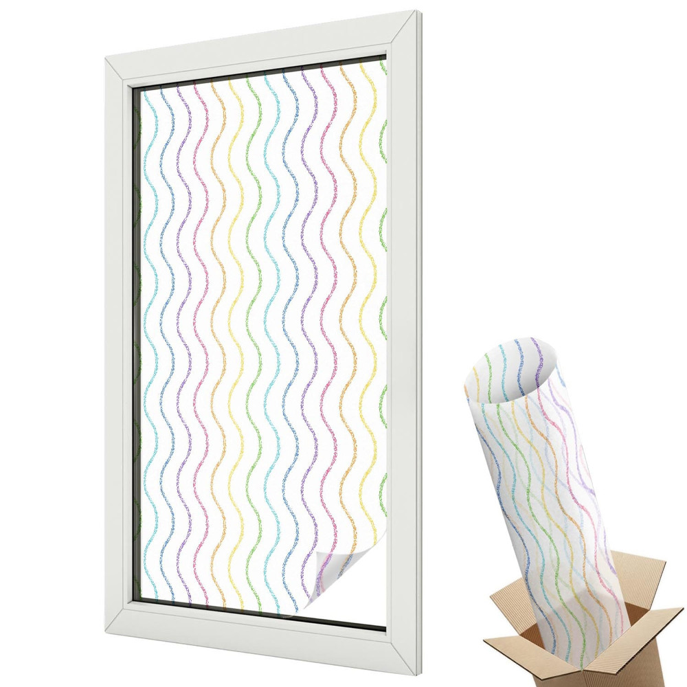 Witraż naklejka na okno Abstrakcyjne akwarelowe rośliny