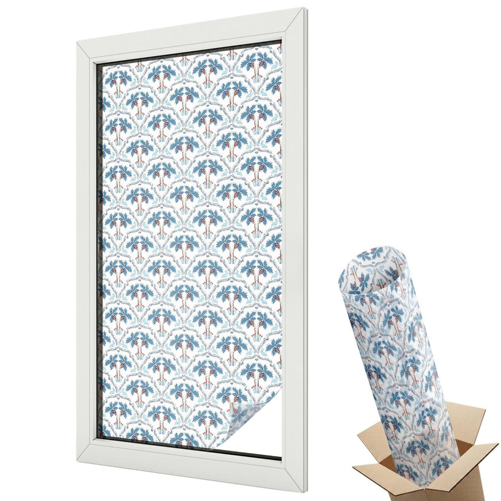 Dekoracyjna folia okienna Czerwone ryby wśród fal