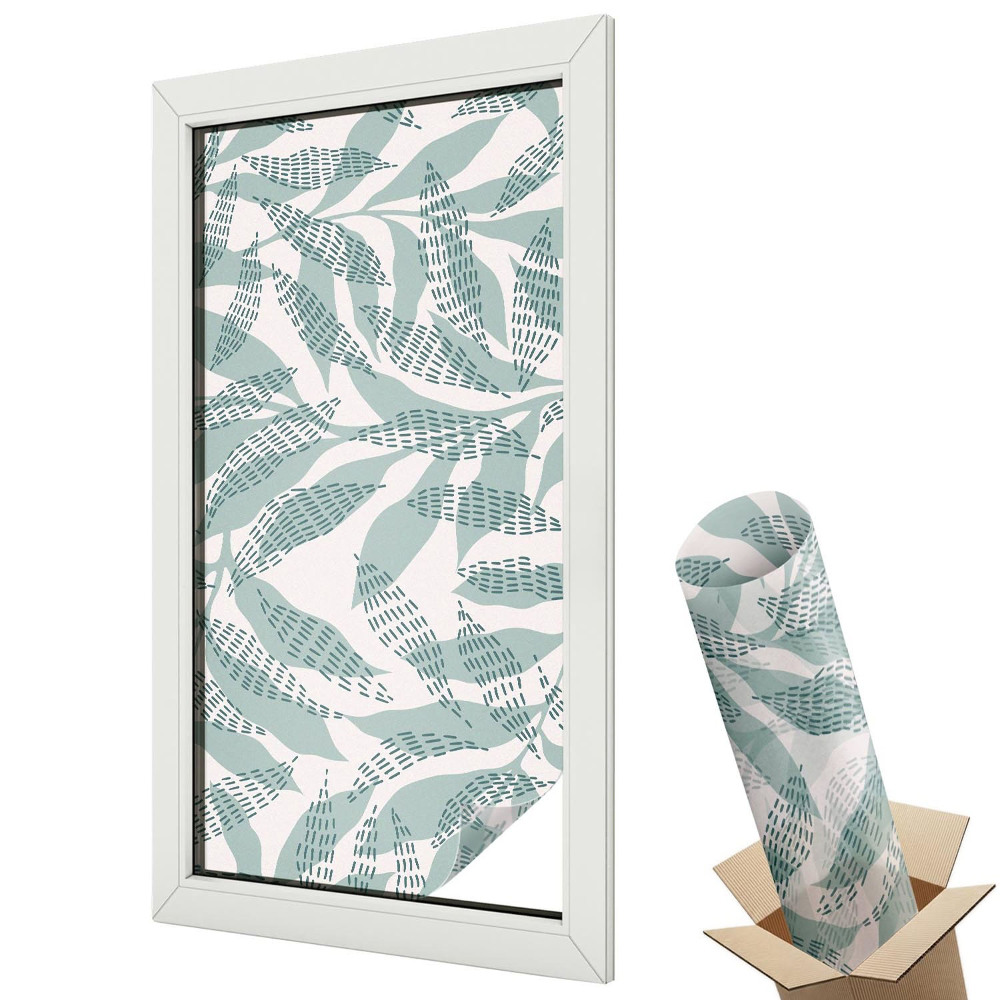 Witraż naklejka na okno Beżowy odcień minimalistyczna elegancja