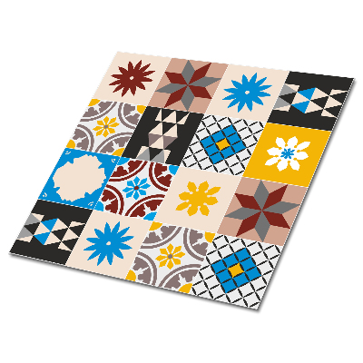 Płytki winylowe samoprzylepne Motyw geometrycznych wzorów w kolorach