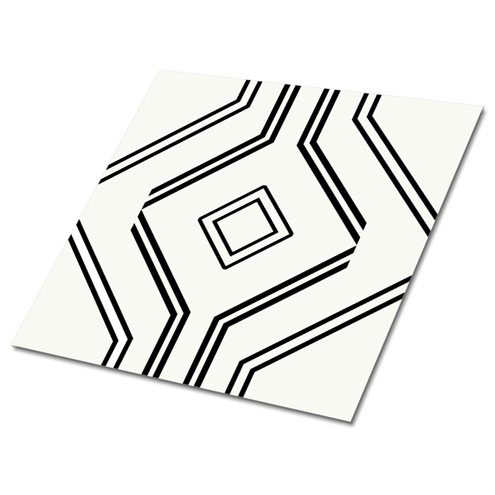 Płytki winylowe samoprzylepne Geometryczne wzory w odcieniach czerni