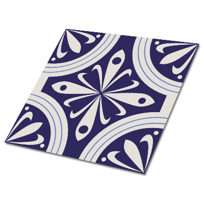 Panele winylowe Motyw kwiatowy w odcieniach niebieskiego