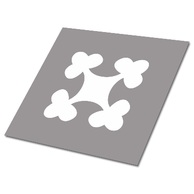 Płytki winylowe Motyw kwiatowy na szarym tle