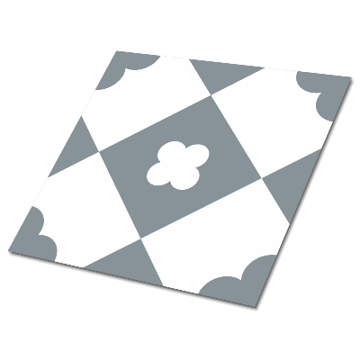 Panele winylowe Motyw kwiatowy w szaro-białej kolorystyce