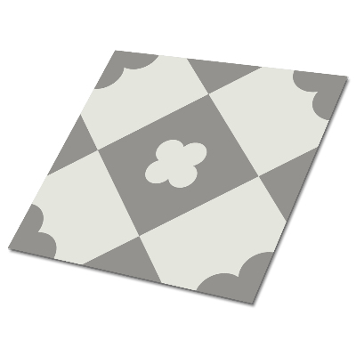 Płytki winylowe Szaro-biała mozaika w kwiaty