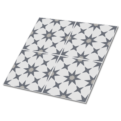 Panele winylowe samoprzylepne Geometryczne gwiazdy w odcieniach szarości