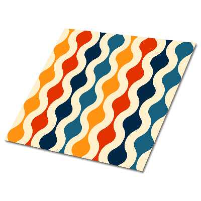 Panele winylowe samoprzylepne Fale w stylu retro