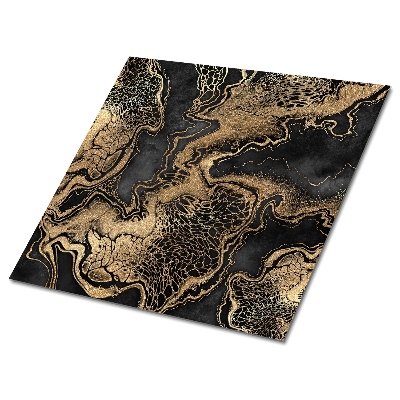 Płytki winylowe samoprzylepne Złote żyłkowanie na czarnym tle