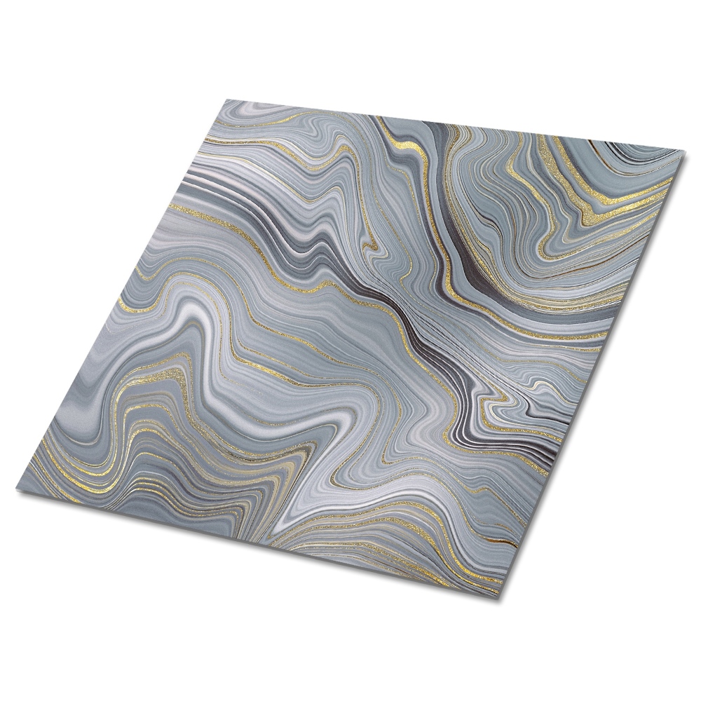 Płytki pcv Marble w odcieniach szarości z złotem