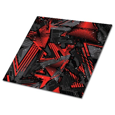 Płytki winylowe samoprzylepne Abstrakcyjne czerwono-czarne wzory