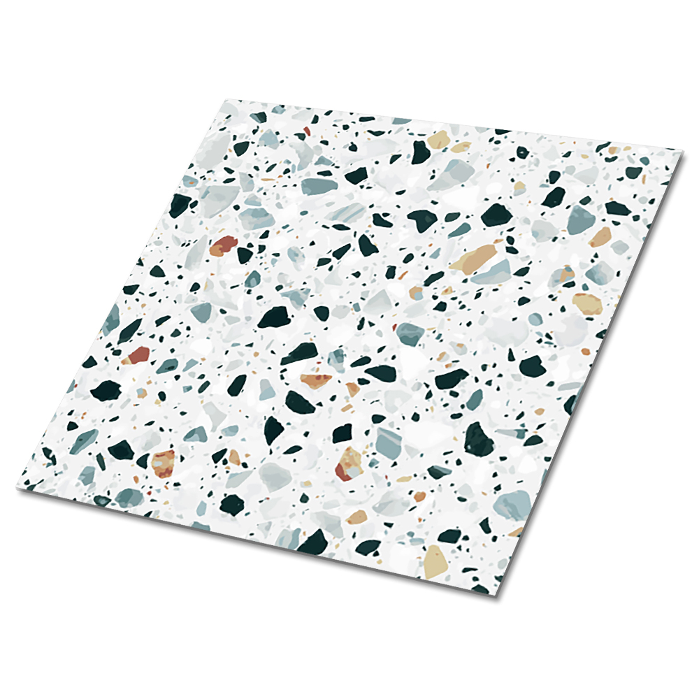 Panele winylowe Wzór terrazzo z kolorowymi akcentami