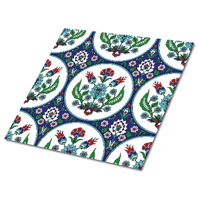 Panele winylowe Motyw kwiatowy w okręgach