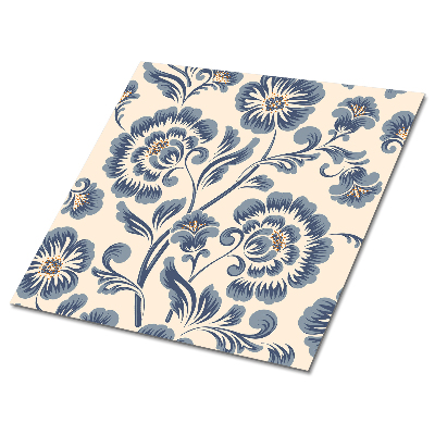 Płytki pcv Kwiatowy wzór w odcieniach niebieskiego