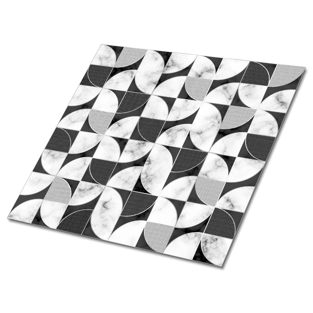 Panele winylowe samoprzylepne Geometryczne wzory w odcieniach czerni i bieli
