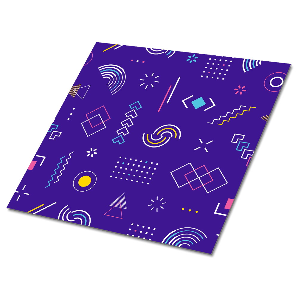 Płytki winylowe Geometria na fioletowym tle