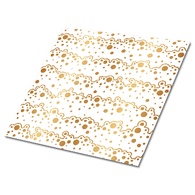 Płytki pcv Złote fale z kropkami