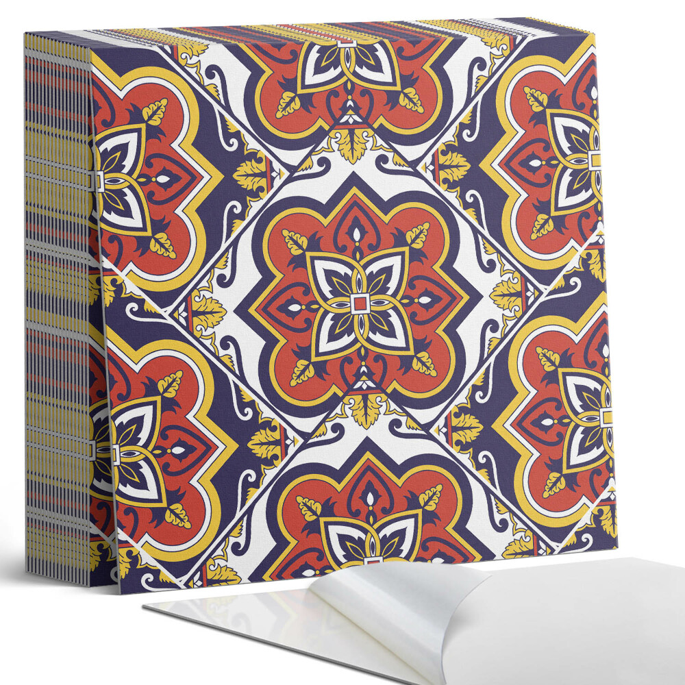 Samoprzylepne płytki Kwiatowy wzór z ozdobnymi detalami