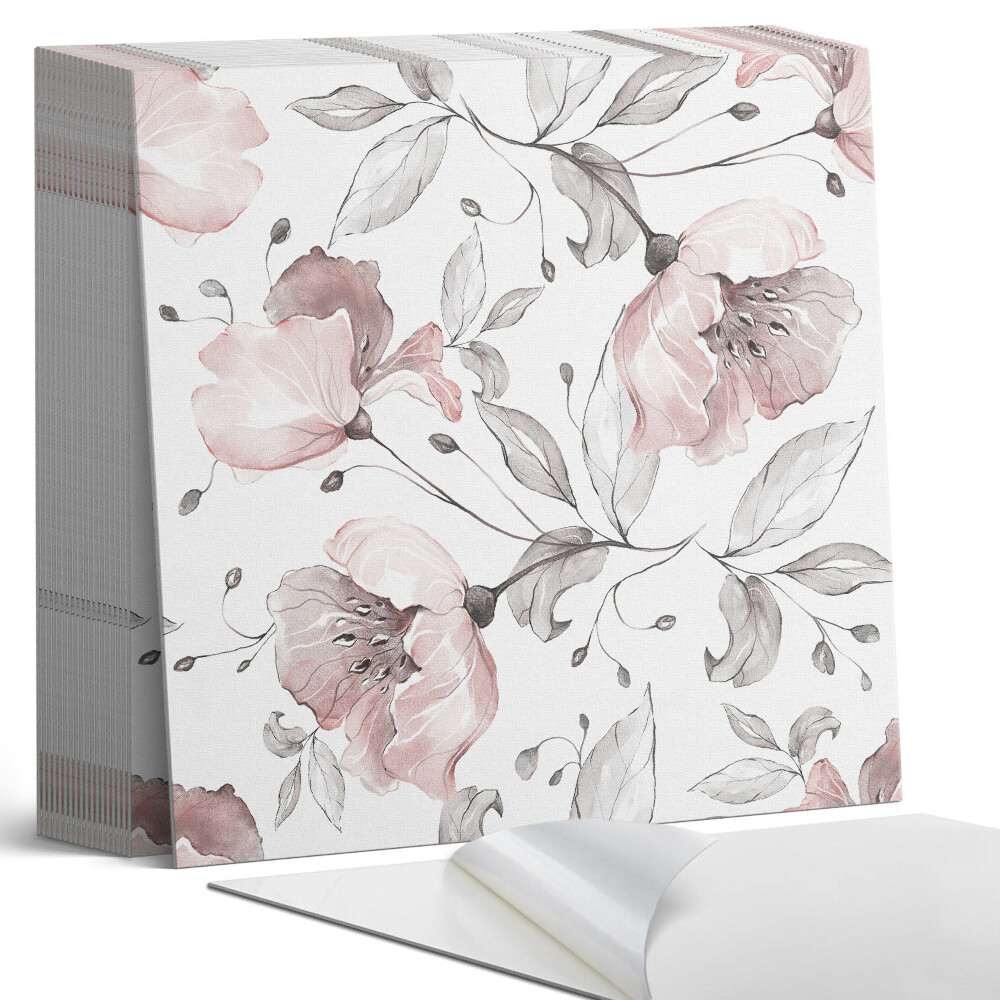 Samoprzylepne płytki na ścianę Kwiatowy motyw w stylu akwareli