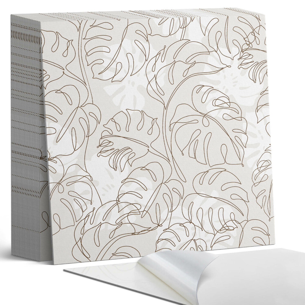 Samoprzylepne płytki Liściasty wzór w prostych liniach