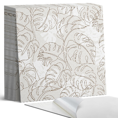 Samoprzylepne płytki Liściasty wzór w prostych liniach