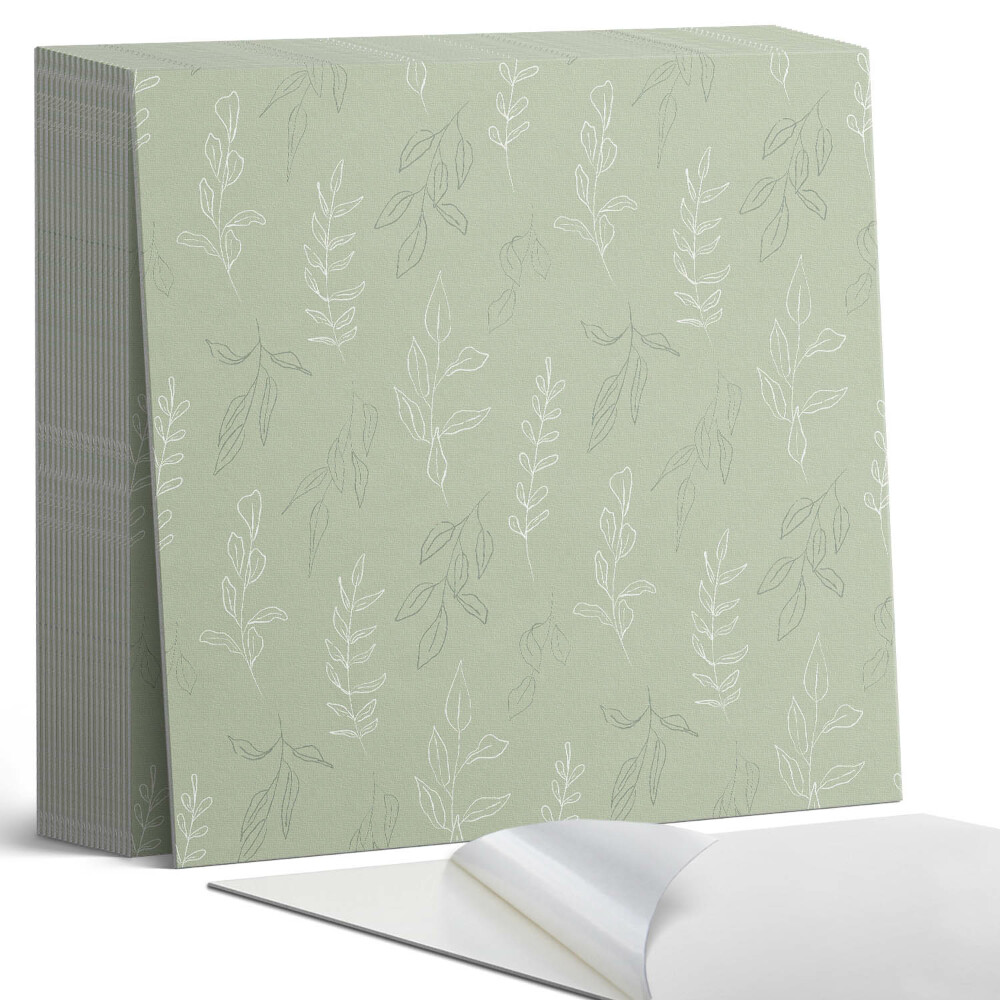 Samoprzylepne płytki Naturalny motyw liści w roślinnych kształtach