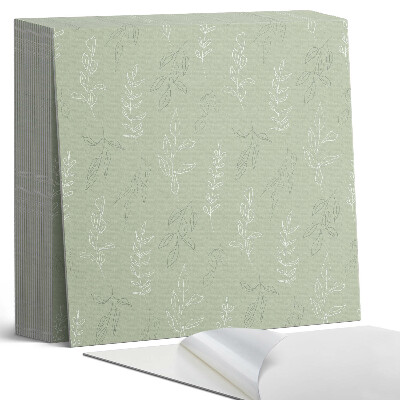 Samoprzylepne płytki Naturalny motyw liści w roślinnych kształtach