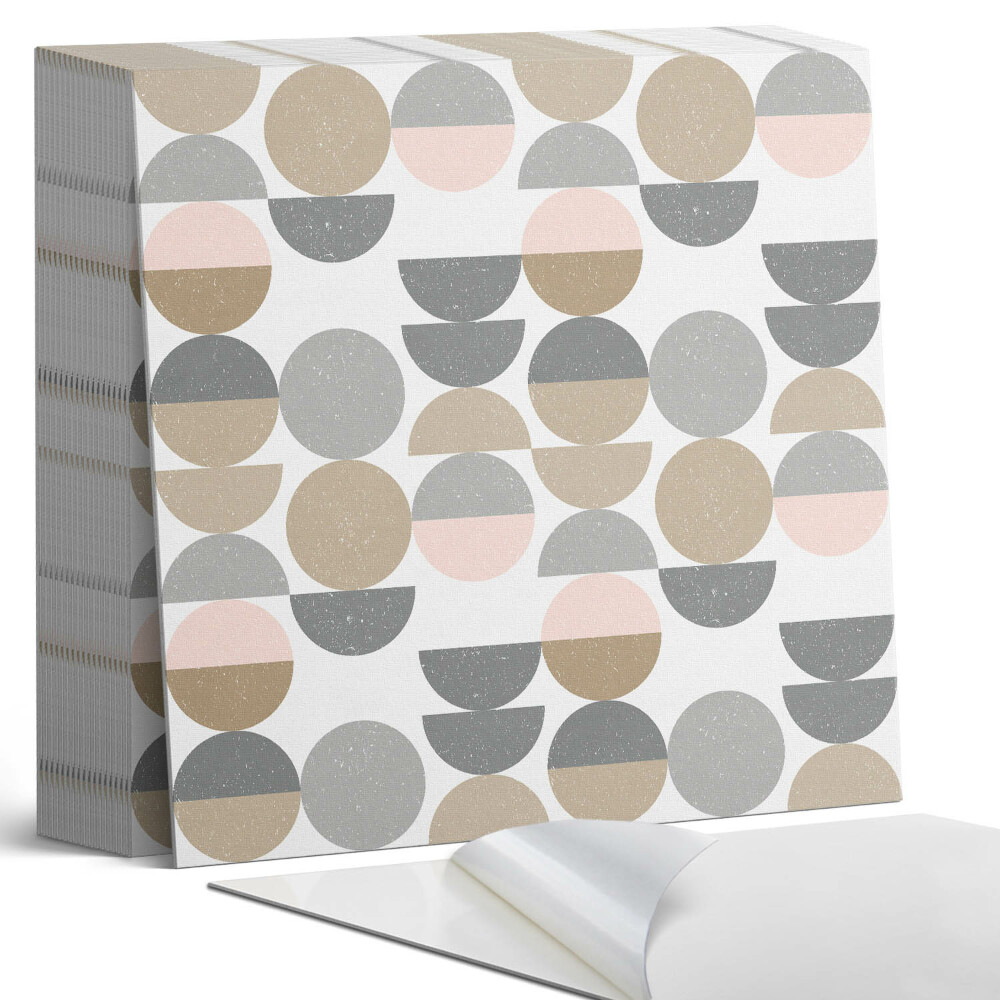 Kafelki samoprzylepne Okręgi i półokręgi w geometrycznym stylu