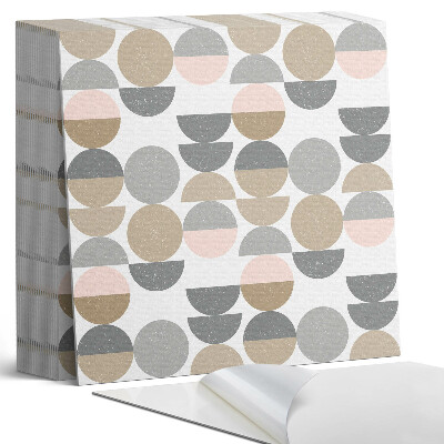 Kafelki samoprzylepne Okręgi i półokręgi w geometrycznym stylu