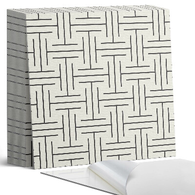 Samoprzylepne płytki na ścianę Kratkowy motyw geometryczny