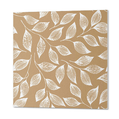 Samoprzylepne płytki na ścianę Liściasty motyw na teksturze