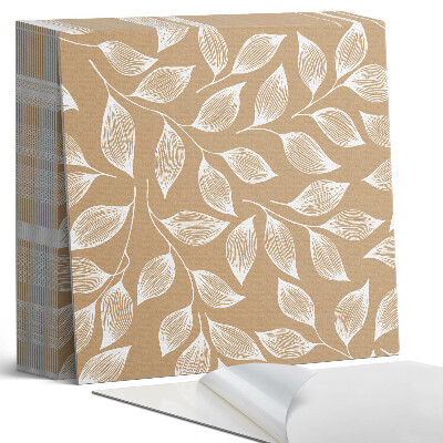 Samoprzylepne płytki na ścianę Liście strukturalnym