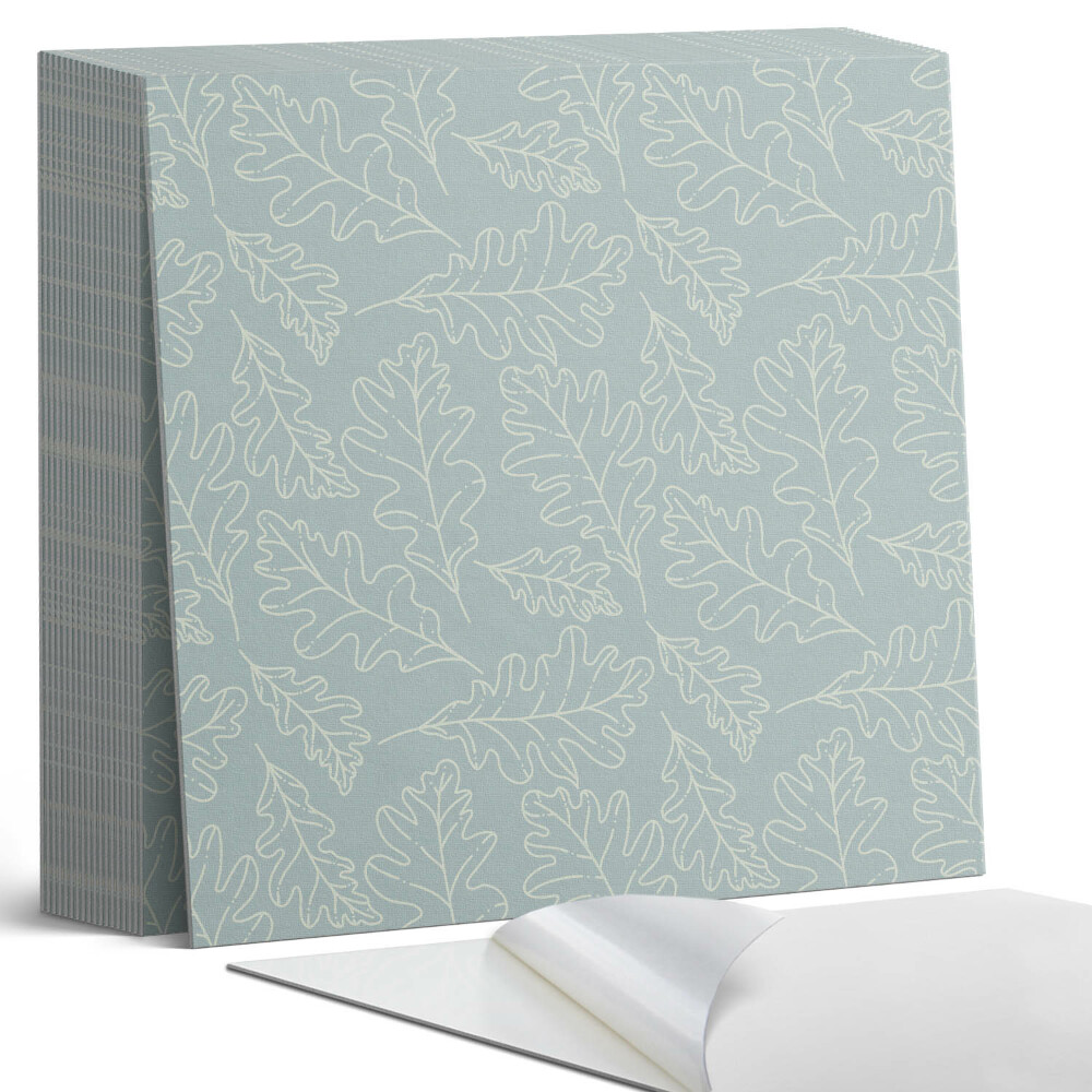 Samoprzylepne płytki Liściasty wzór na subtelnym tle