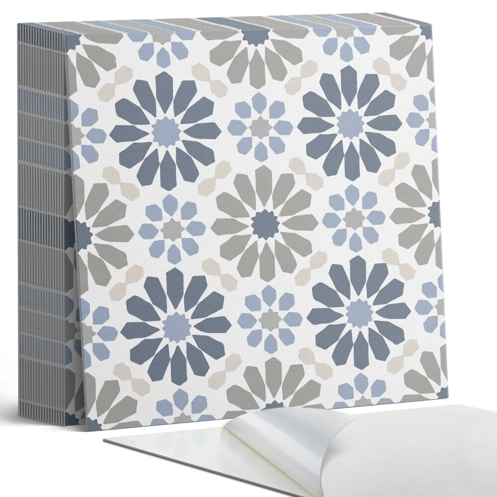 Samoprzylepne płytki na ścianę Kwiatowa harmonia w symetrii