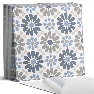 Samoprzylepne płytki na ścianę Kwiatowa harmonia w symetrii