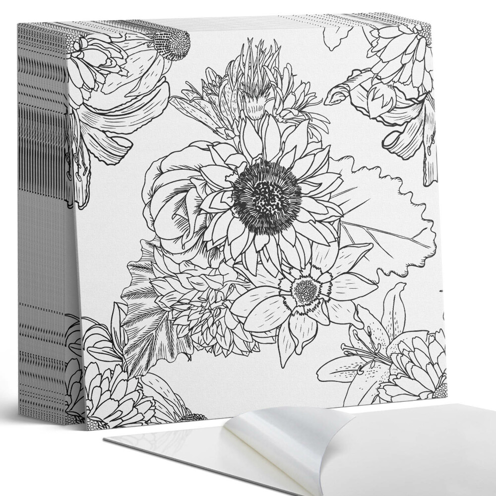 Samoprzylepne płytki Kwiatowy wzór w linii