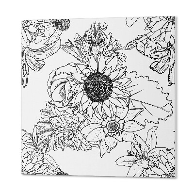 Samoprzylepne płytki Kwiatowe linie w designie