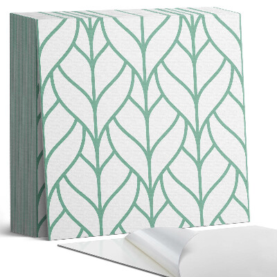 Samoprzylepne płytki na ścianę Liście w harmonijnej symetrii