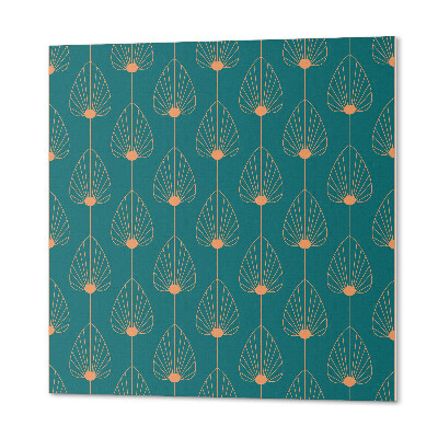 Kafelki samoprzylepne Stylowe liście z okrągłymi akcentami