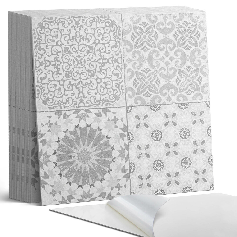 Kafelki samoprzylepne Motyw geometryczno-kwiatowy