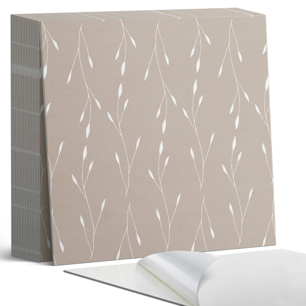 Samoprzylepne płytki Kwiatowy motyw subtelnych liści