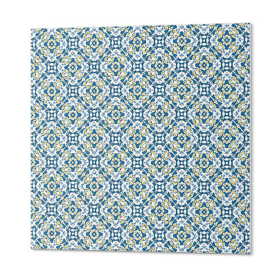 Samoprzylepne płytki na ścianę Kwiatowy wzór w geometrycznej odsłonie