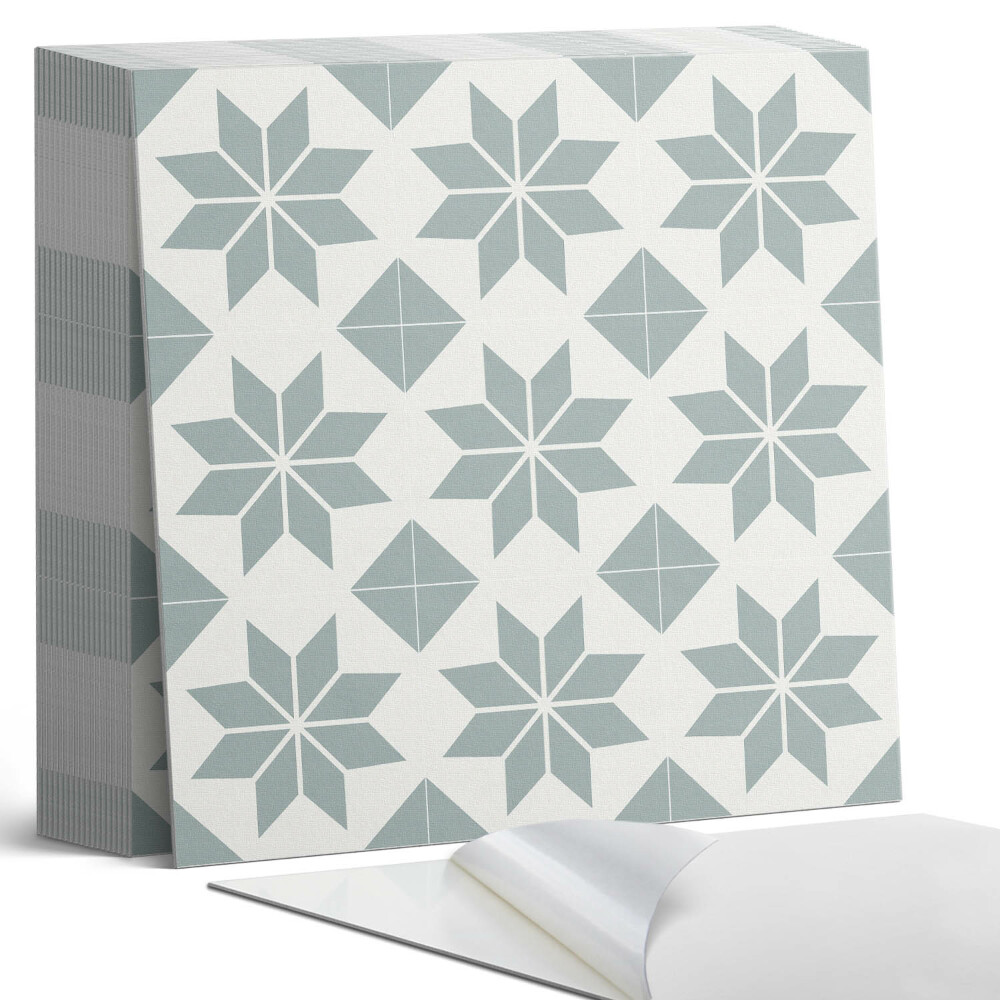 Samoprzylepne płytki Kwiatowe motywy w geometrycznym stylu