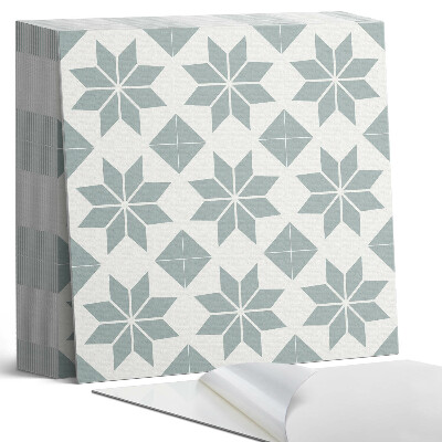 Samoprzylepne płytki Kwiatowe motywy w geometrycznym stylu