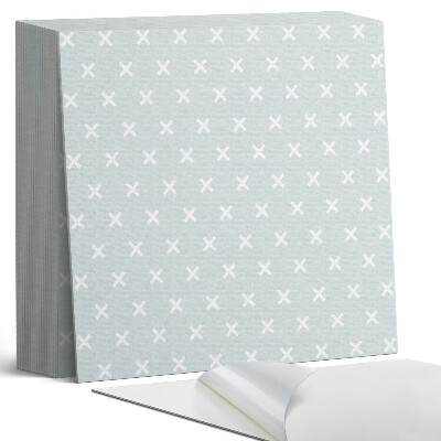 Samoprzylepne płytki na ścianę Krzyżykowy motyw graficzny