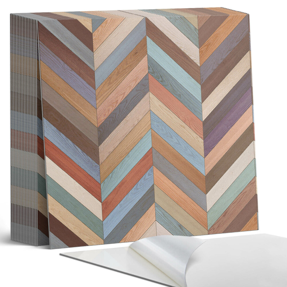 Kafelki samoprzylepne Wzór jodełkowy w drewnianym stylu