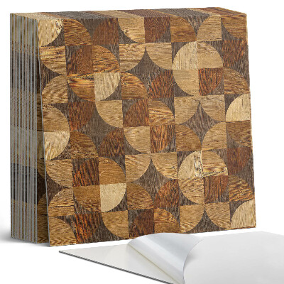 Samoprzylepne płytki Wzór inspirowany geometrią drewna