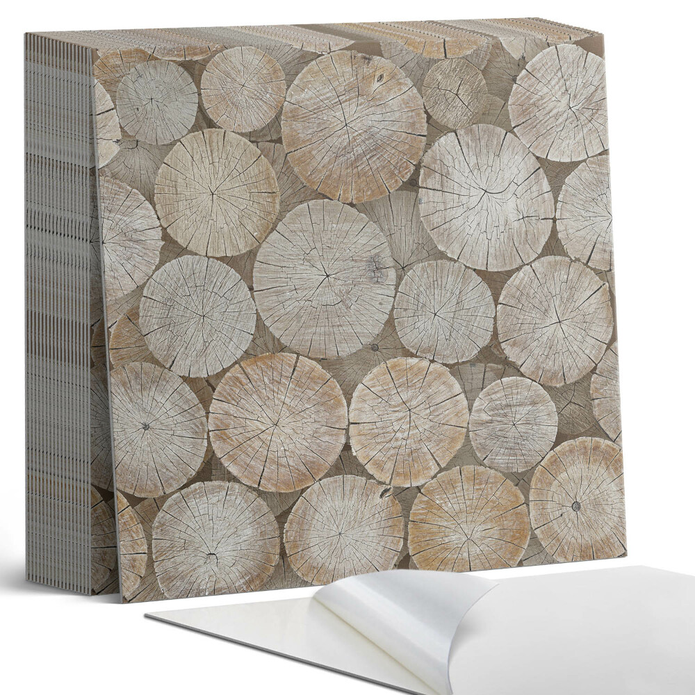 Samoprzylepne płytki na ścianę Naturalne słoje w stylowej kompozycji