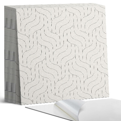 Samoprzylepne płytki na ścianę Geometryczne fale w harmonijnym wzorze