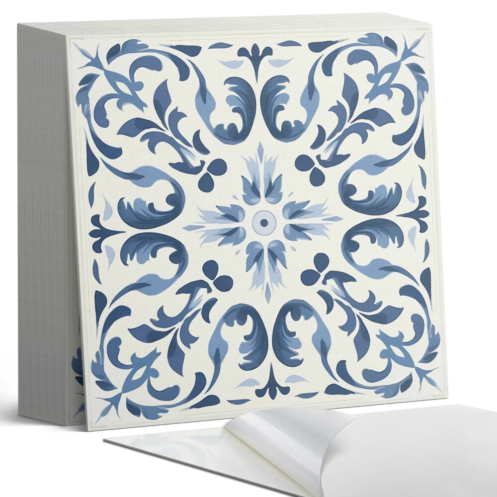 Samoprzylepne płytki Kwiatowy motyw na ceramice