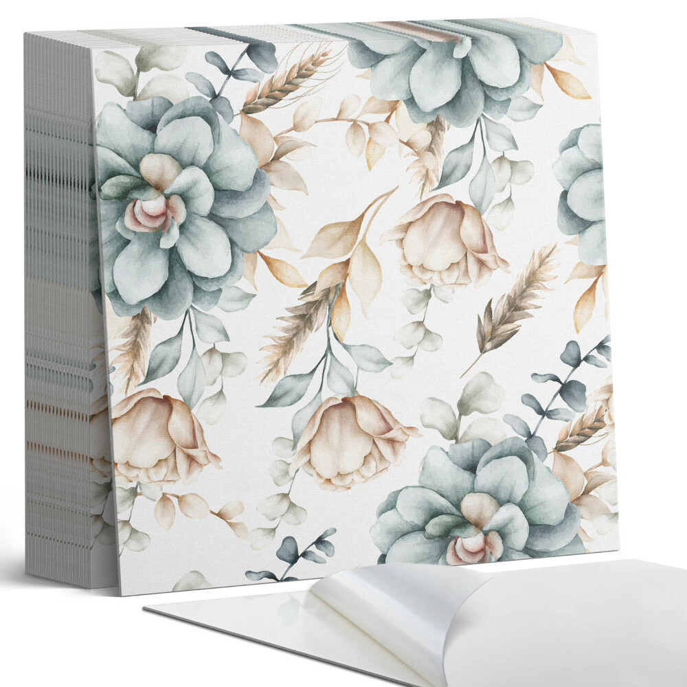 Samoprzylepne płytki na ścianę Kwiatowy motyw roślinny